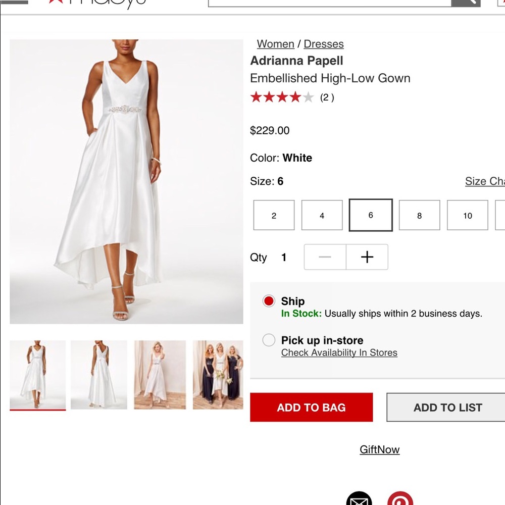 Wedding Dress Size 6